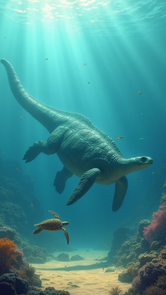 Pliosaurus Gliding Through Prehistoric Ocean as ZBrush Art