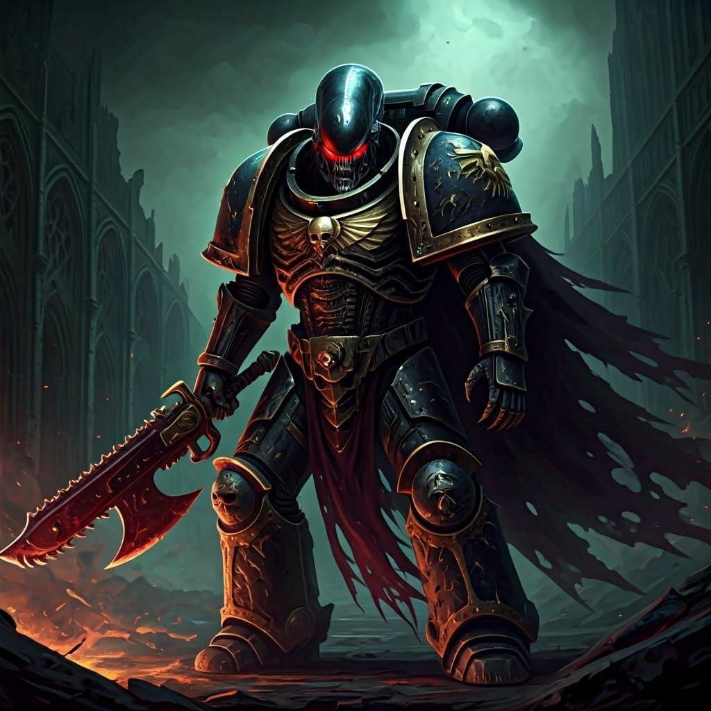 Xenomorph Alien as a Chaos Space Marine