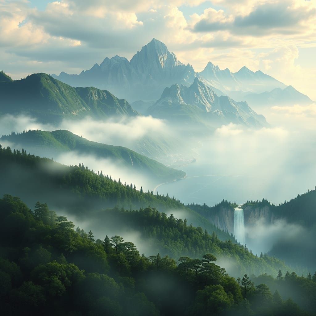 Idyllic World in Perfect Harmony with Nature