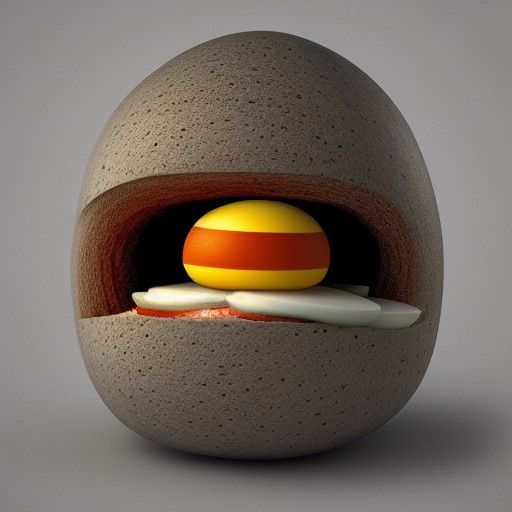 Epic Sandwich Egg in Space: Digital Matte Painting