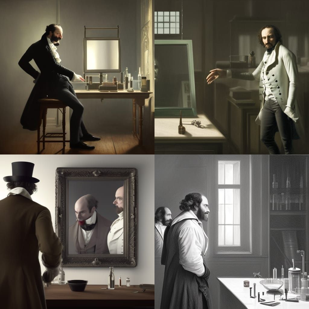 Dr. Jekyll's Sinister Reflection in Hyperrealism