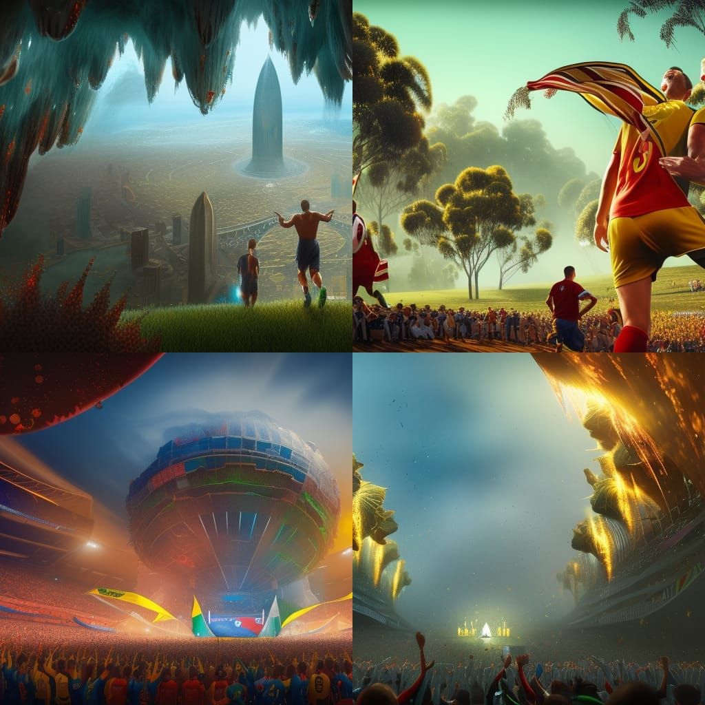 Australia Wins FIFA World Cup: Detailed Matte Painting