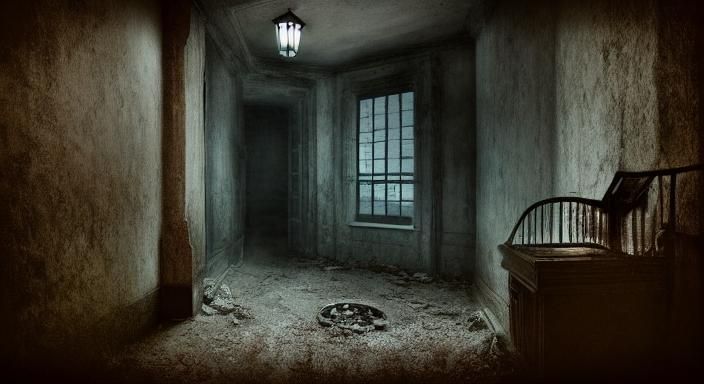 Ethereal Shadows in Haunted Penitentiary: Digital Matte Pain...