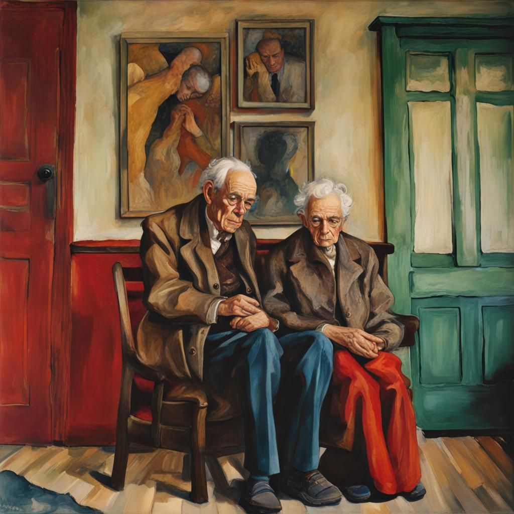 Warsaw Couple in Expressionist Style