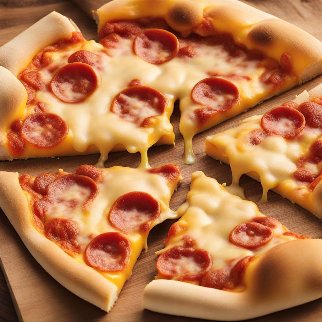 Delicious Melted Cheese Pizza Close-Up