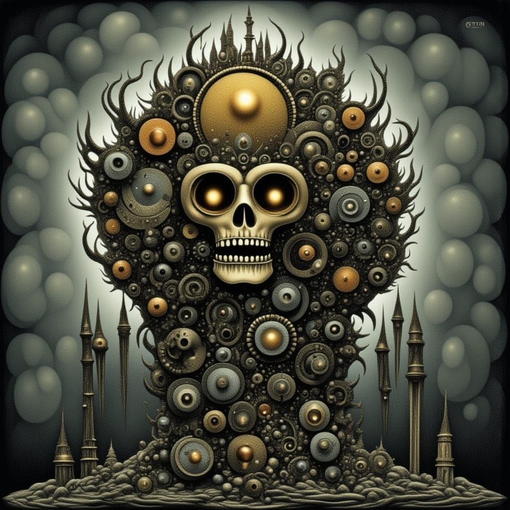 Surreal Feline Folk in a Dreamlike Psychedelic Landscape