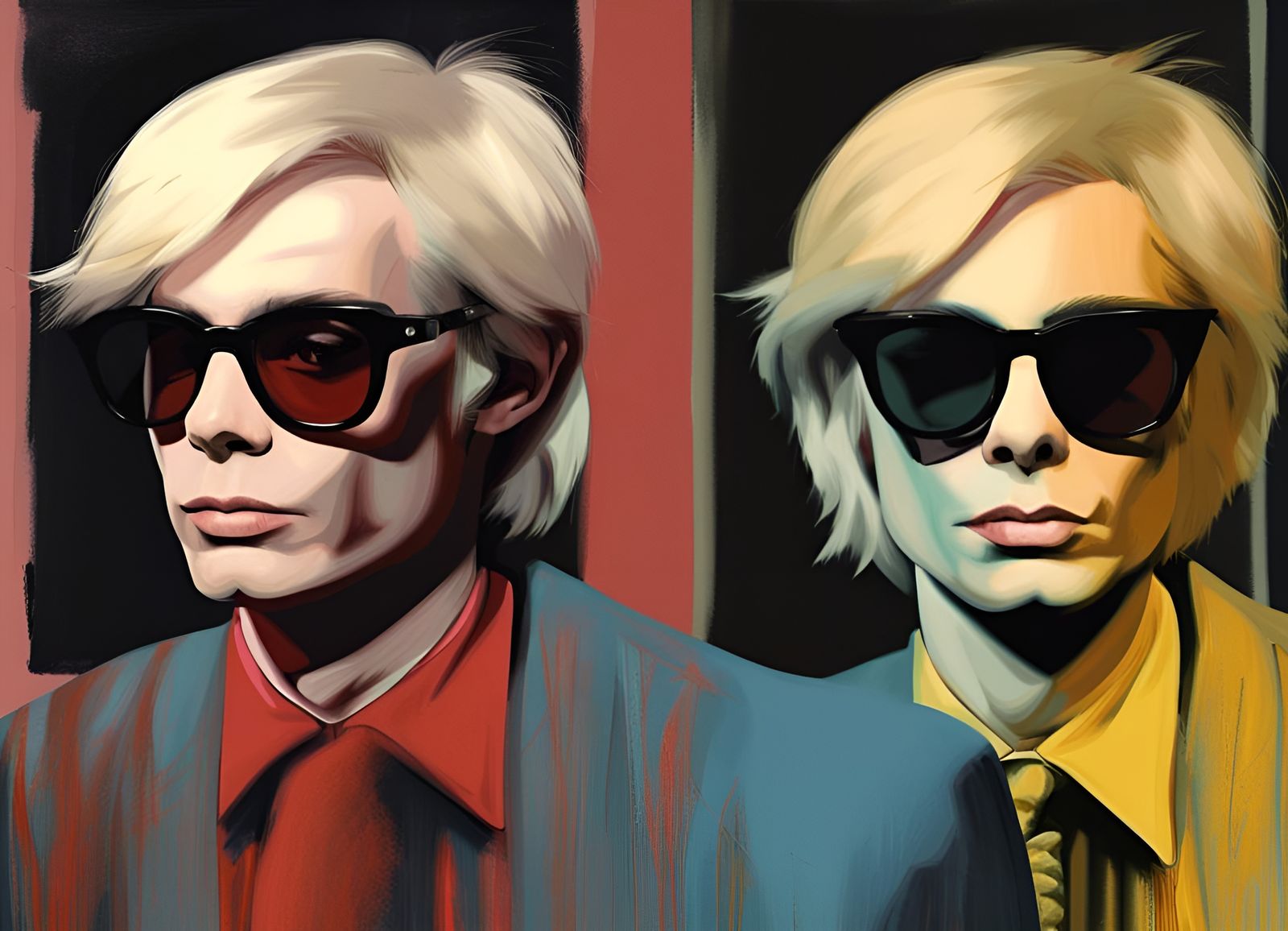 A double portrait of Andy Warhol