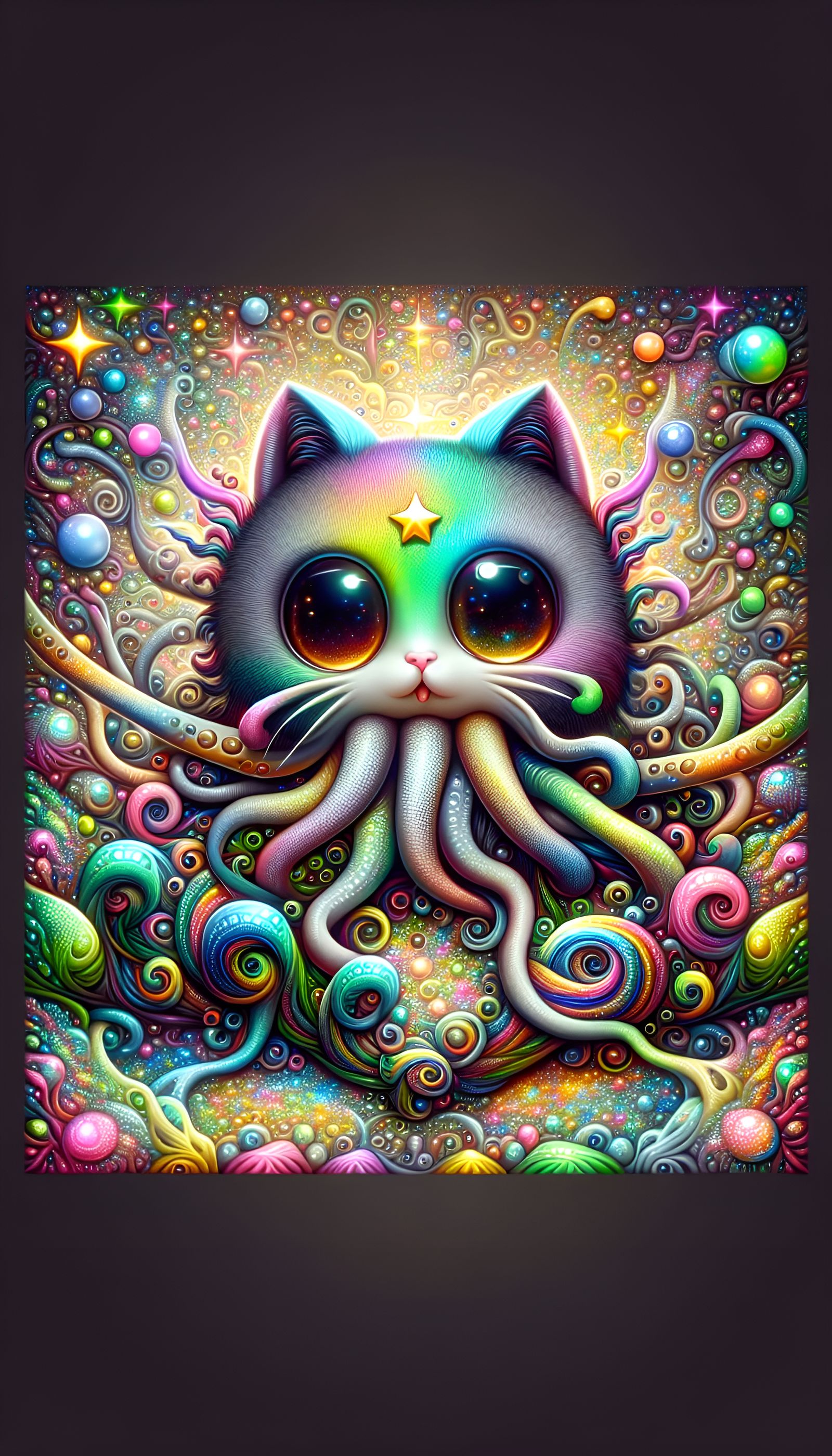 Chibi Cat Deity in High Fantasy Setting