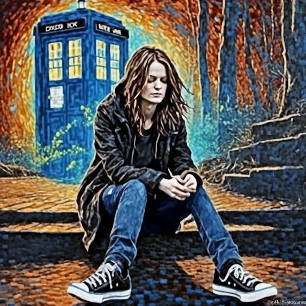 Ghost Hunter in Sci-Fi Astral Kaleidoscope