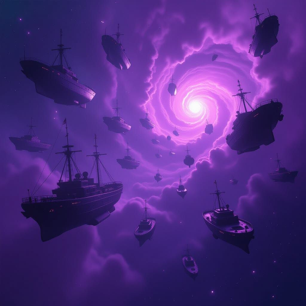 Nebula Graveyard: Derelict Ships in Deep Space