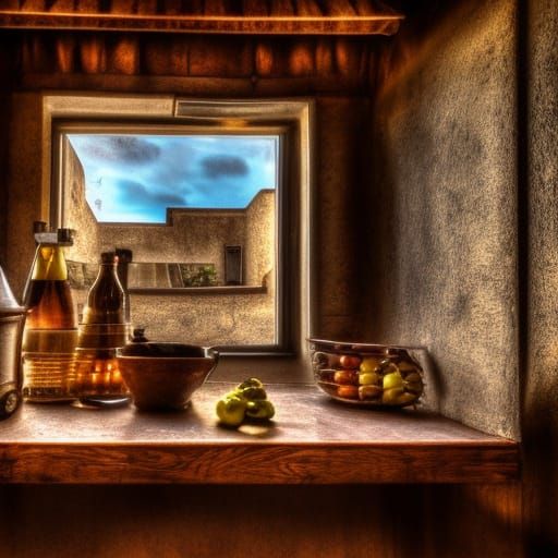 Hyperrealistic Cantina Interior in Cinematic Lighting