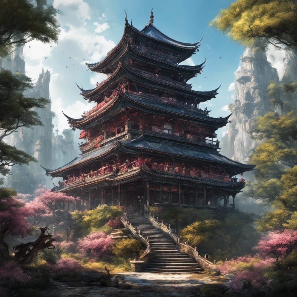 Sakura Garden Palace in Vivid Colors