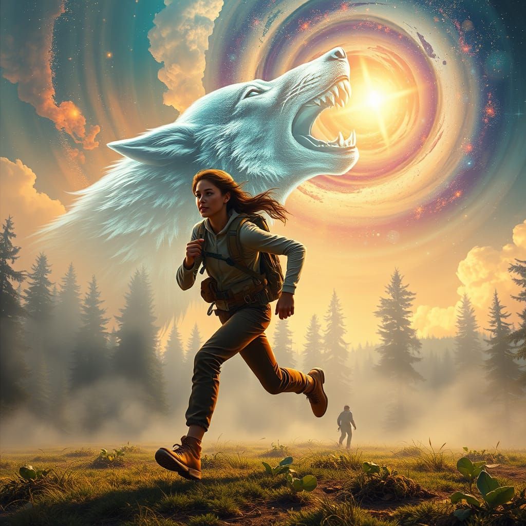 Intergalactic Expedition in Vibrant, Hyperrealistic Style