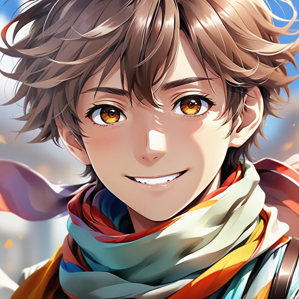 With bright and realistic colors: “Realistic 4-year-old boy,...