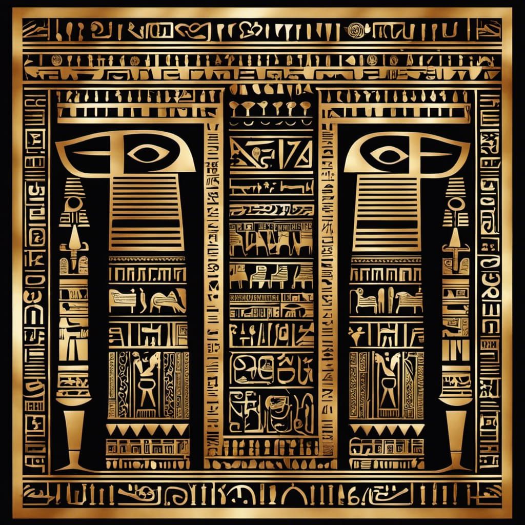 Cultish Egyptian Hieroglyphic Typographic Art