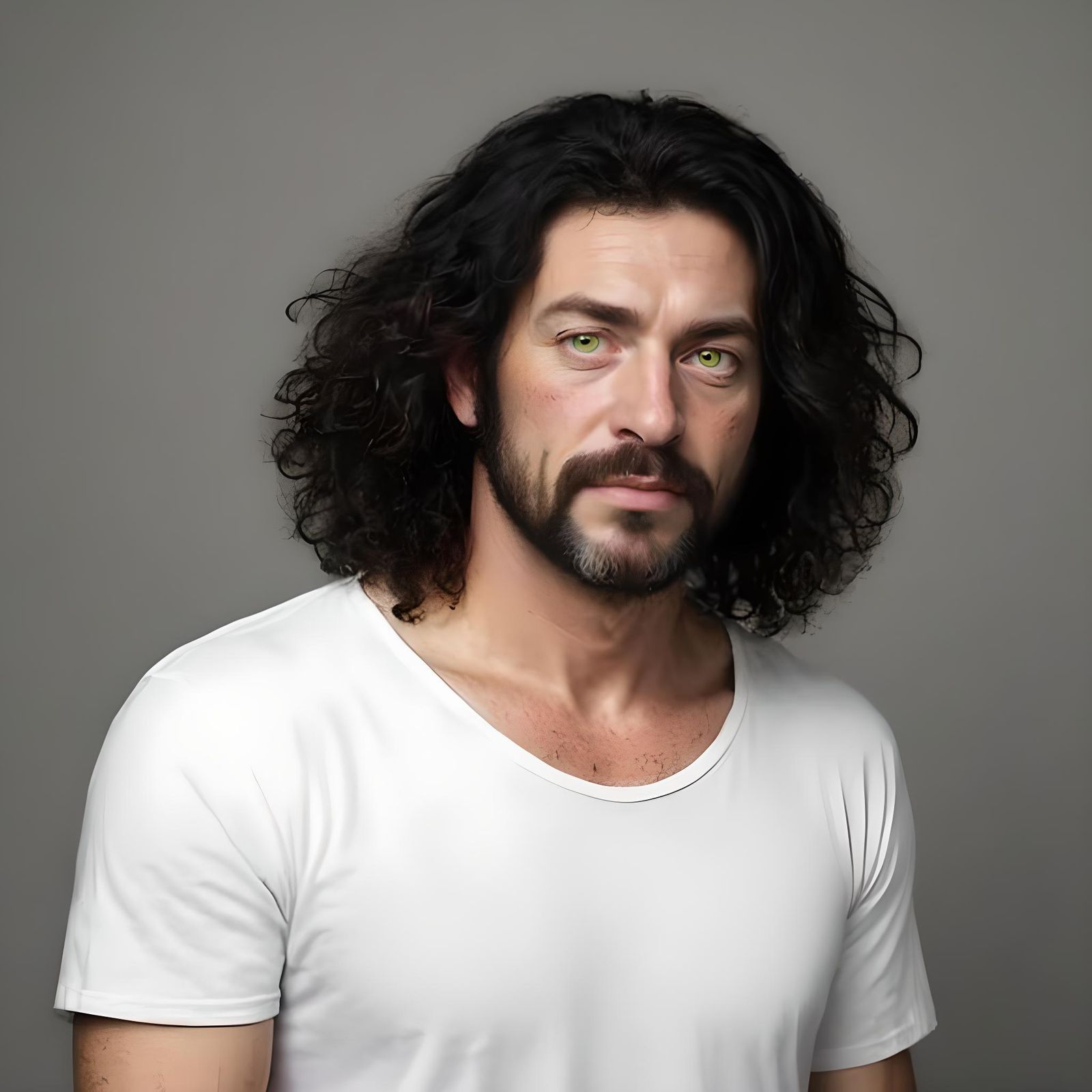 Portrait of a Shy Cajun Man with Chartreuse Eyes