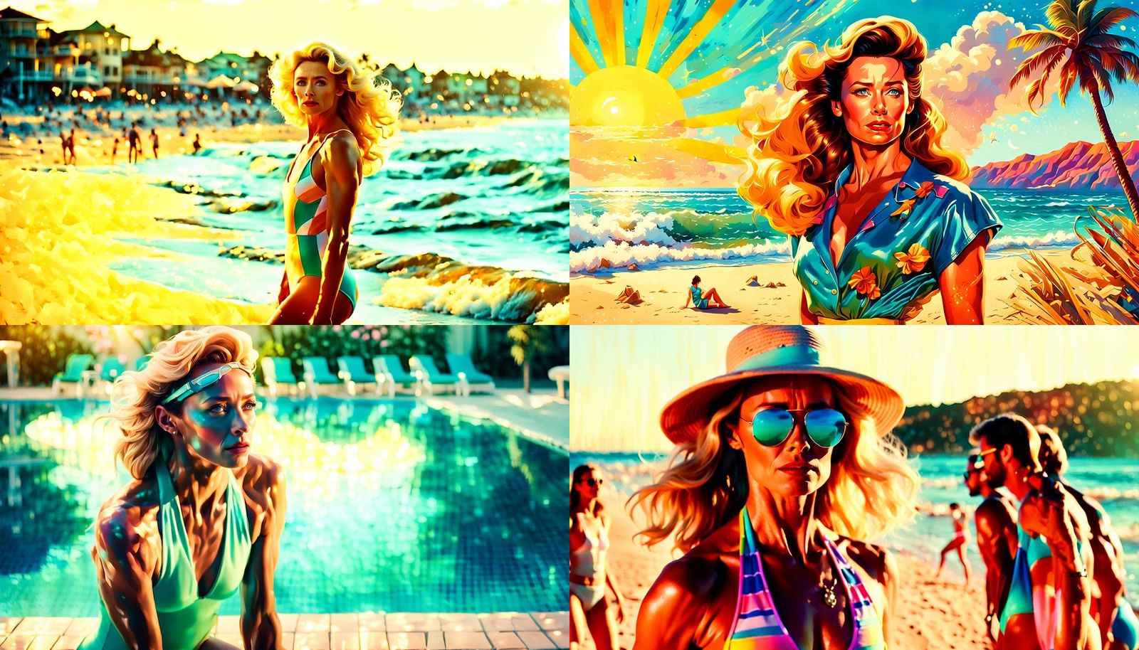 Hugh Jackman Genderbend: Feminine Swimsuit AI Image