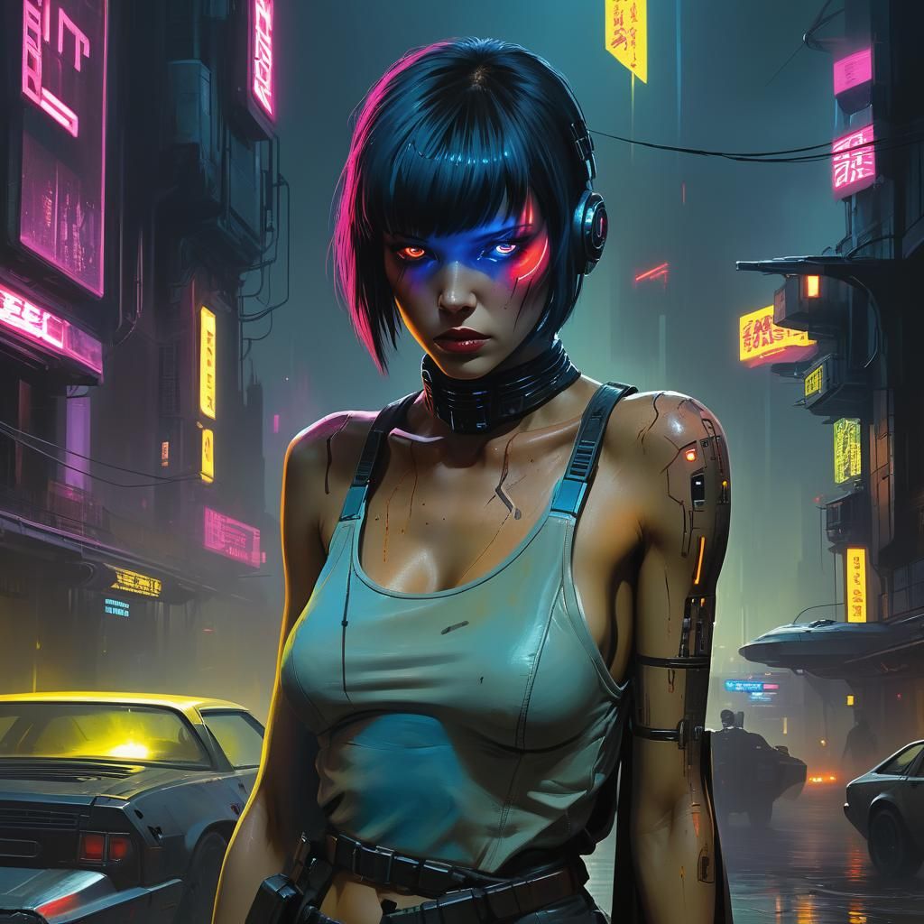 Gothic Sci-Fi Painting in Jim Burns Style