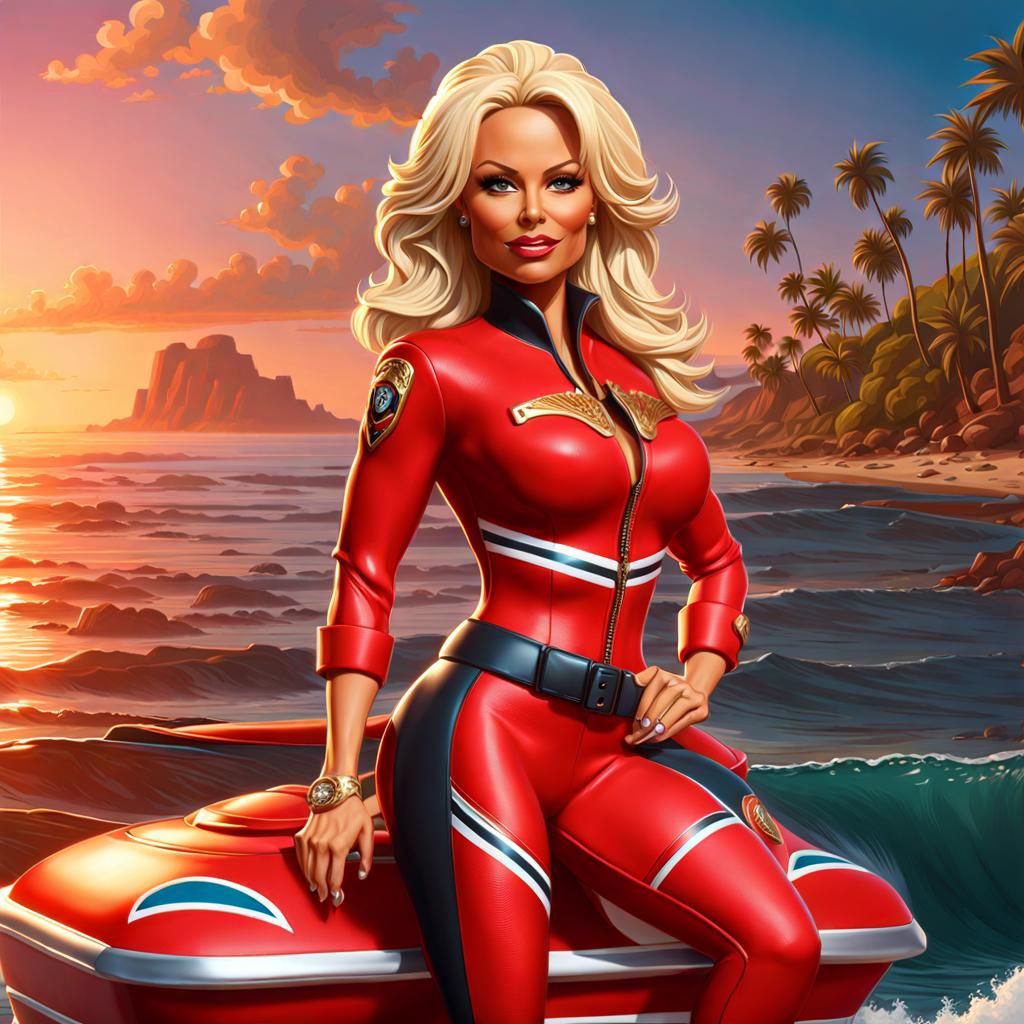 Pamela Anderson Baywatch ready