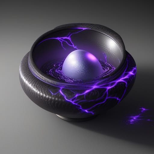 Toxi-Pup Egg in Bioluminescent 3D Anime Art