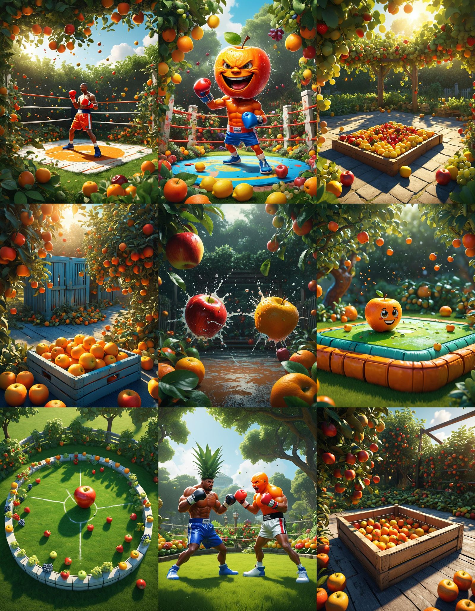 Apple vs Orange Boxing Match in Garden Ring
