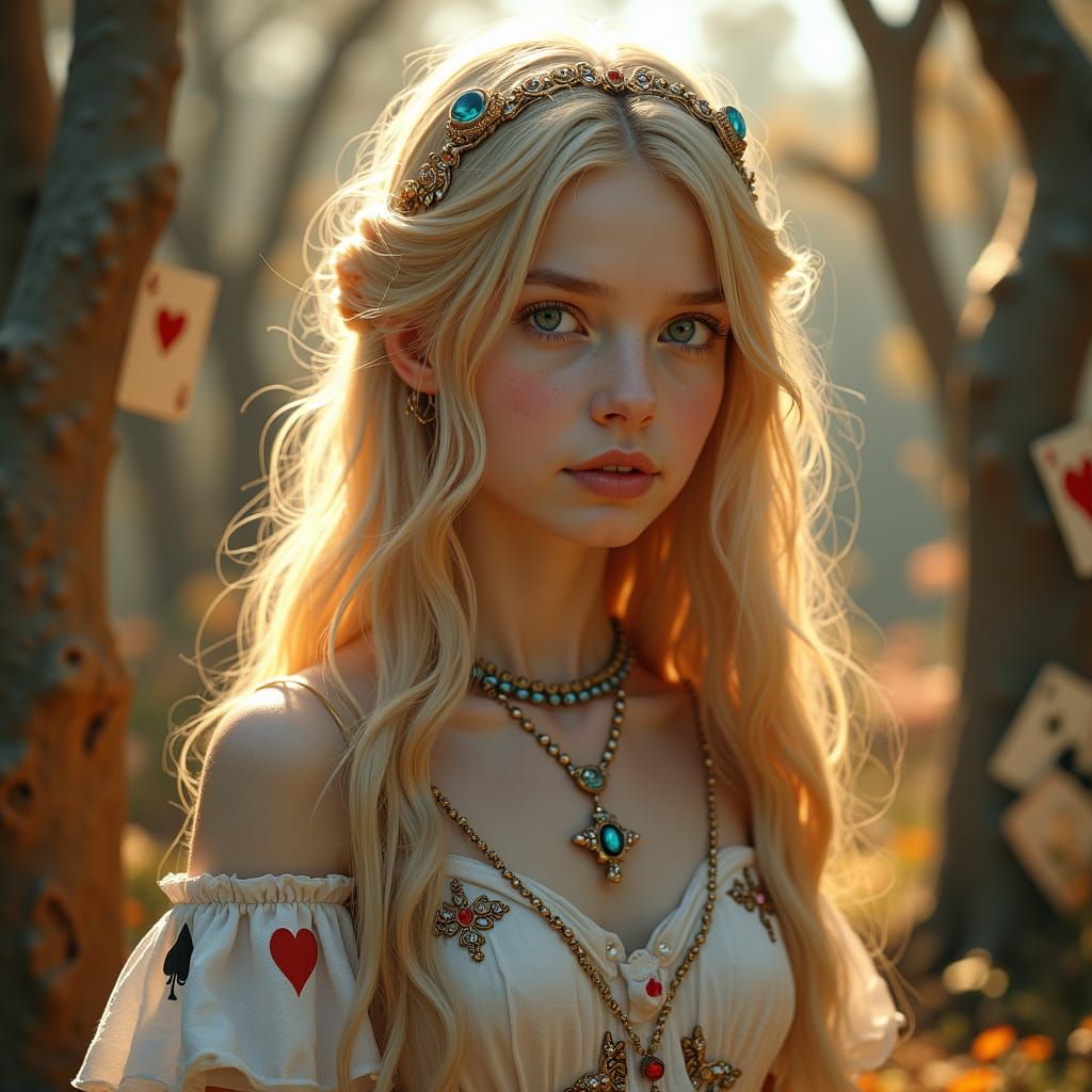 Breathtakingly beautiful young girl with long, soft, golden ...