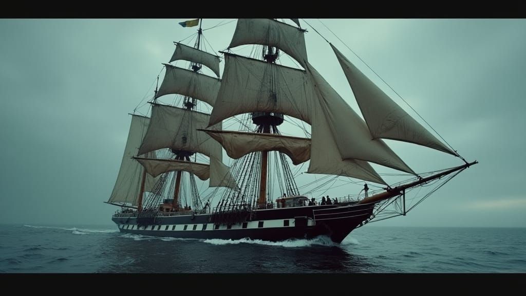 A giant English warship from the 1800s.