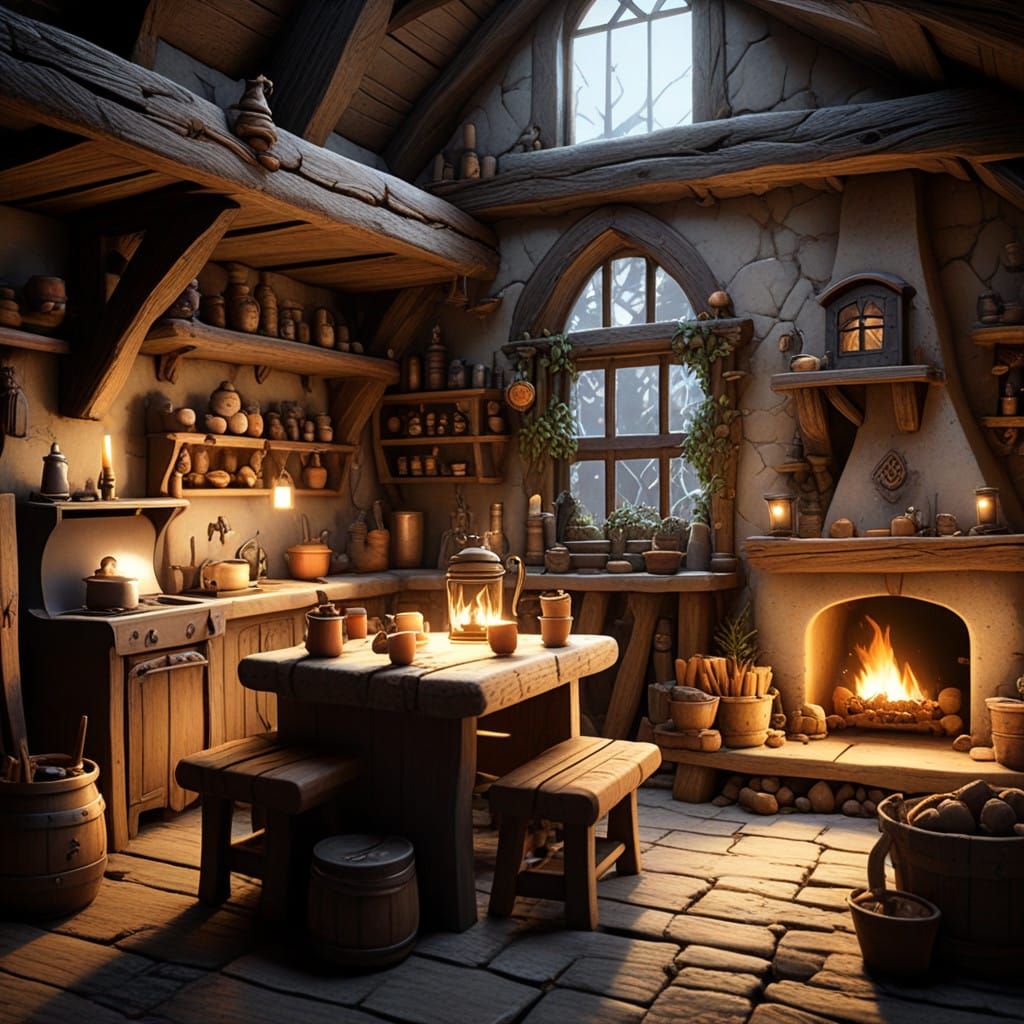 Snow White in Intimate Dwarves' Home, Tears of a Fairytale M...