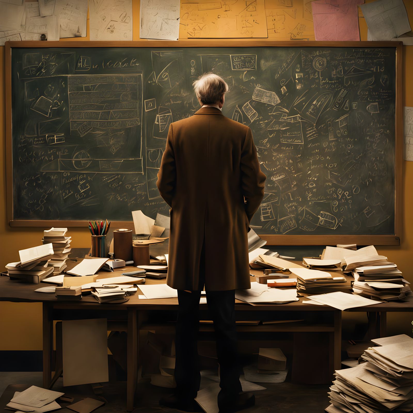 Mathematician in Dark Academia Style