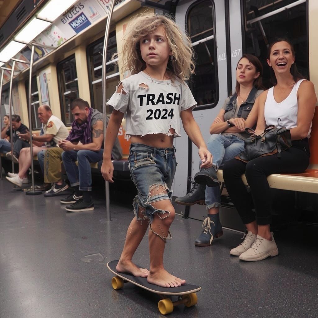 Bert Amidst Waste, a Melancholic yet Colorful Scene