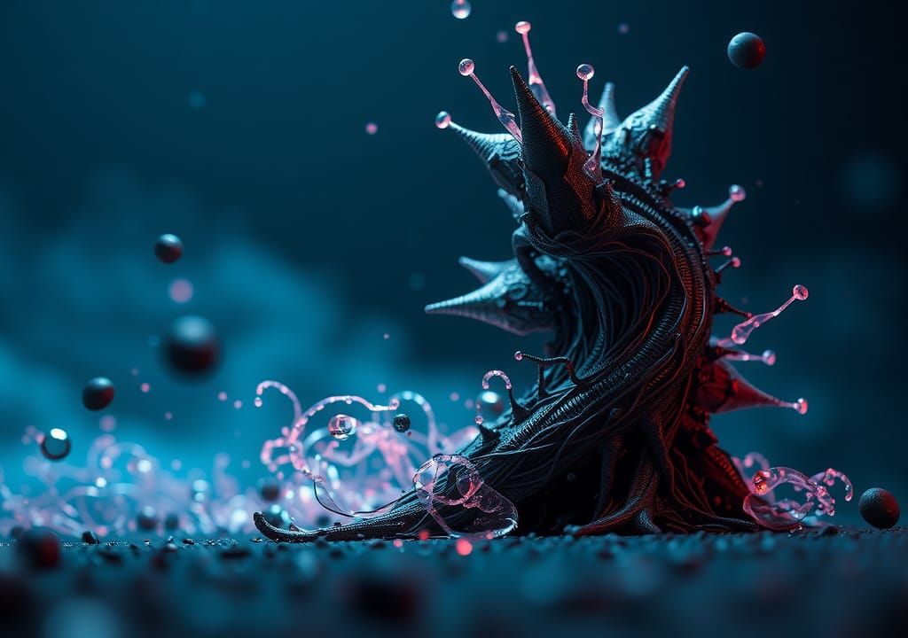 Organic Abstract Sfci Material in Hyperealistic Focus