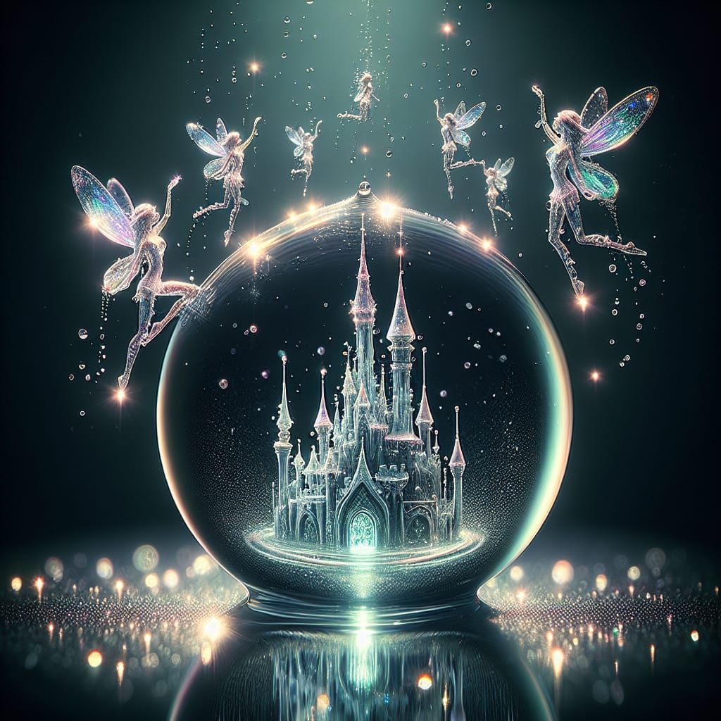 Fairytale Castle Inside a Water Droplet: Macro Photography