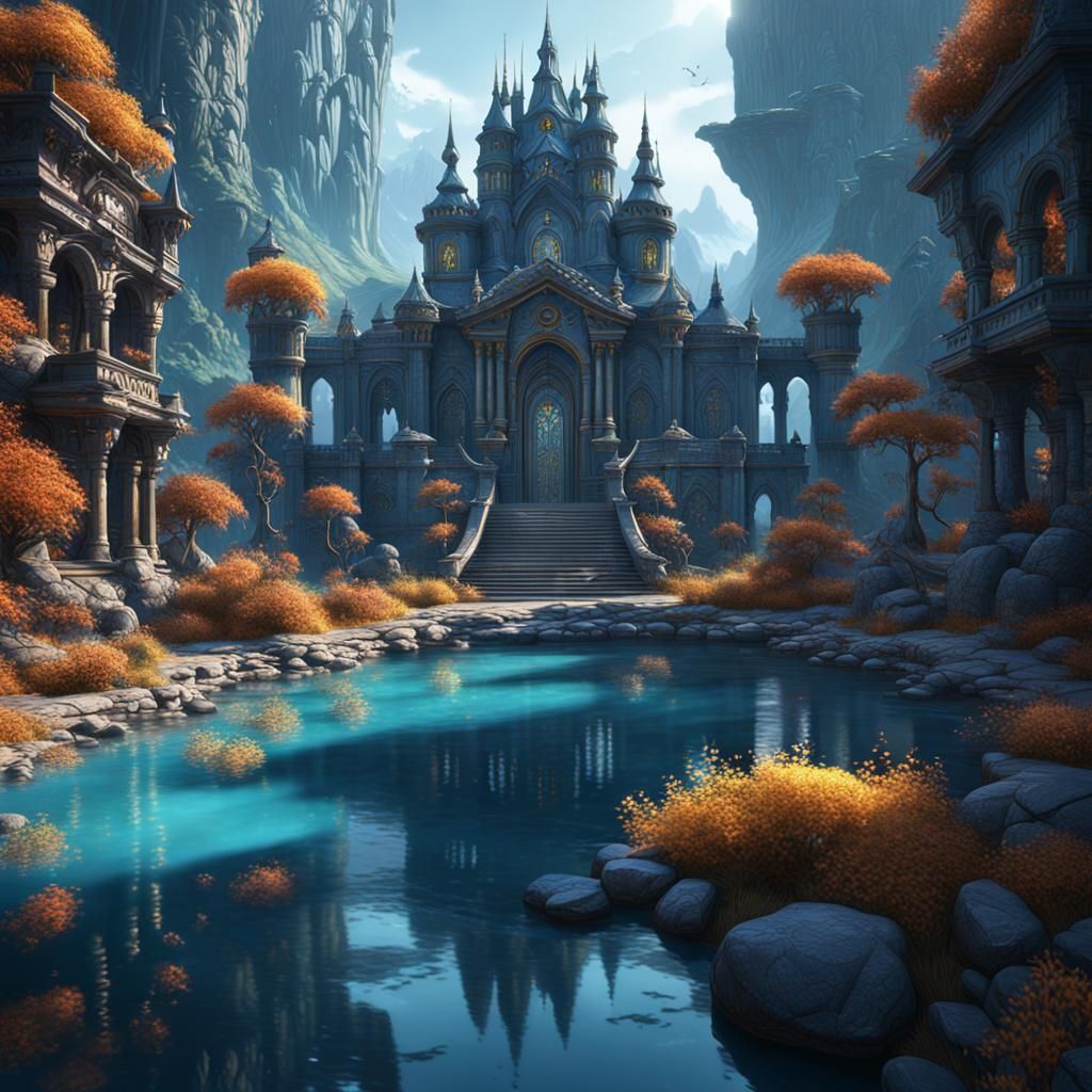 Fantastical Matte Painting with Intricate Details