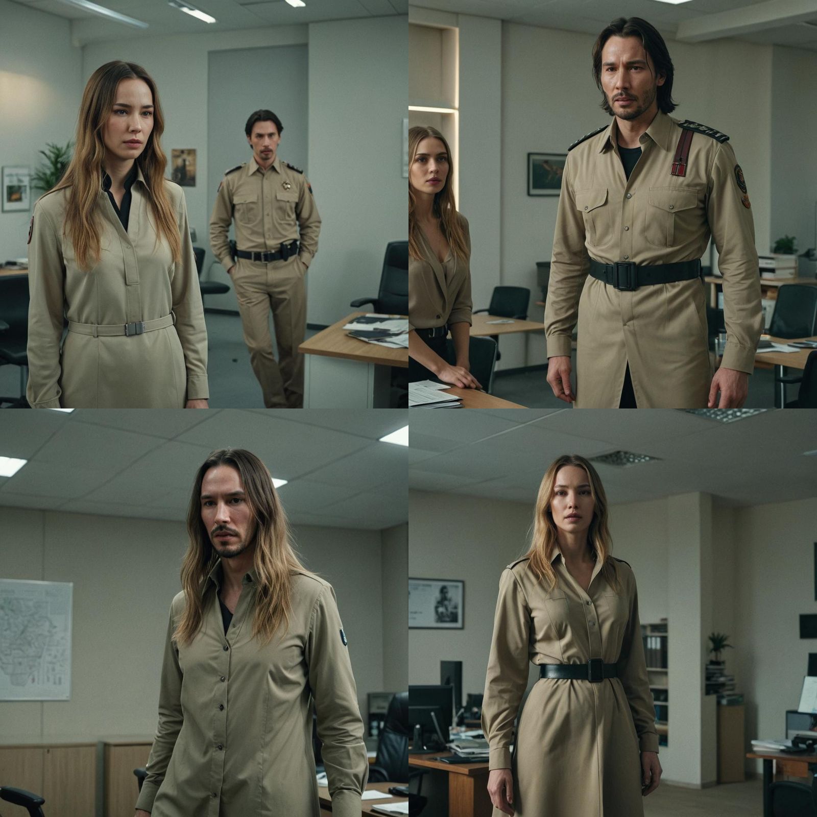 Futuristic Russian Police Officer in Cinematic Scene