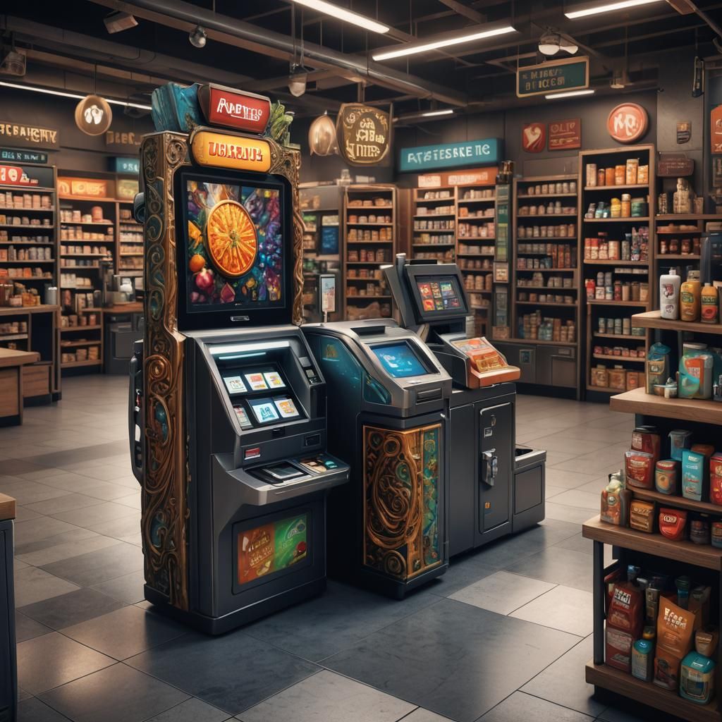 Detailed Self Checkout Machine Concept Art