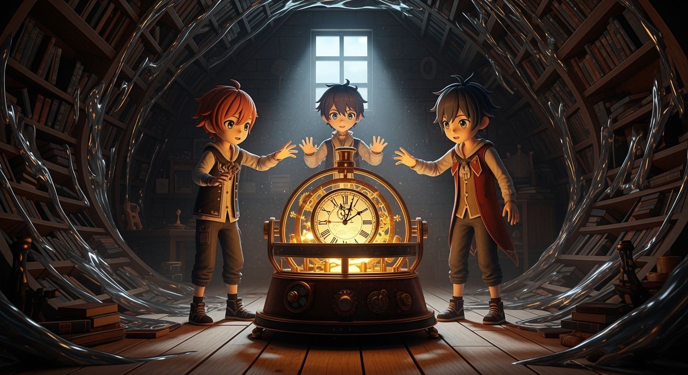 Boys Discover Steampunk Time Machine in Attic