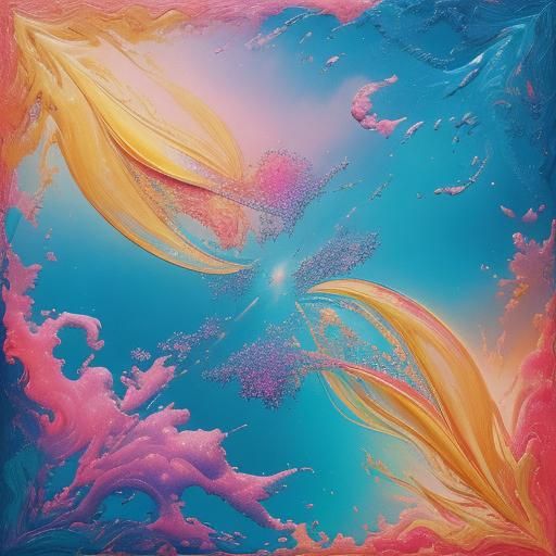 Dreamlike Sky with Diamonds: A Surrealist Digital Art