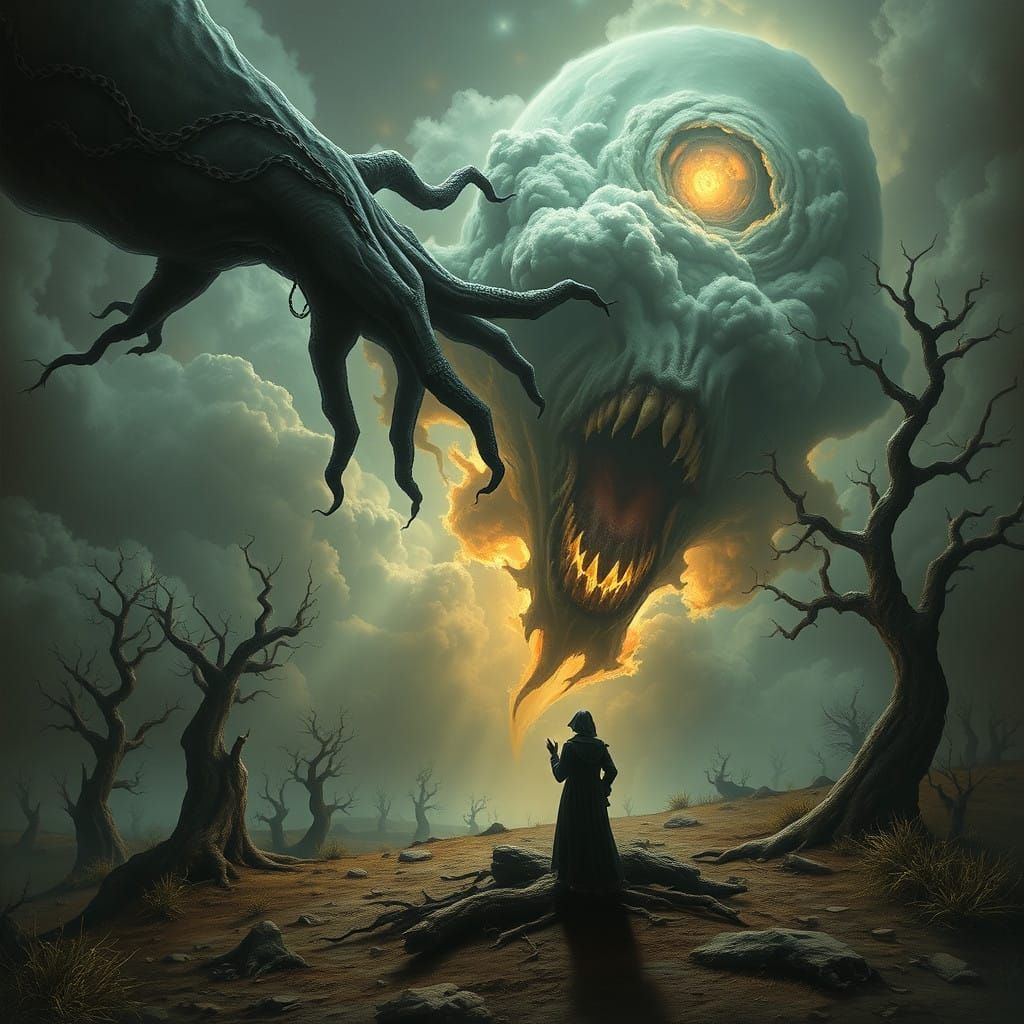 Surreal Nightmare in Dark Fantasy Style