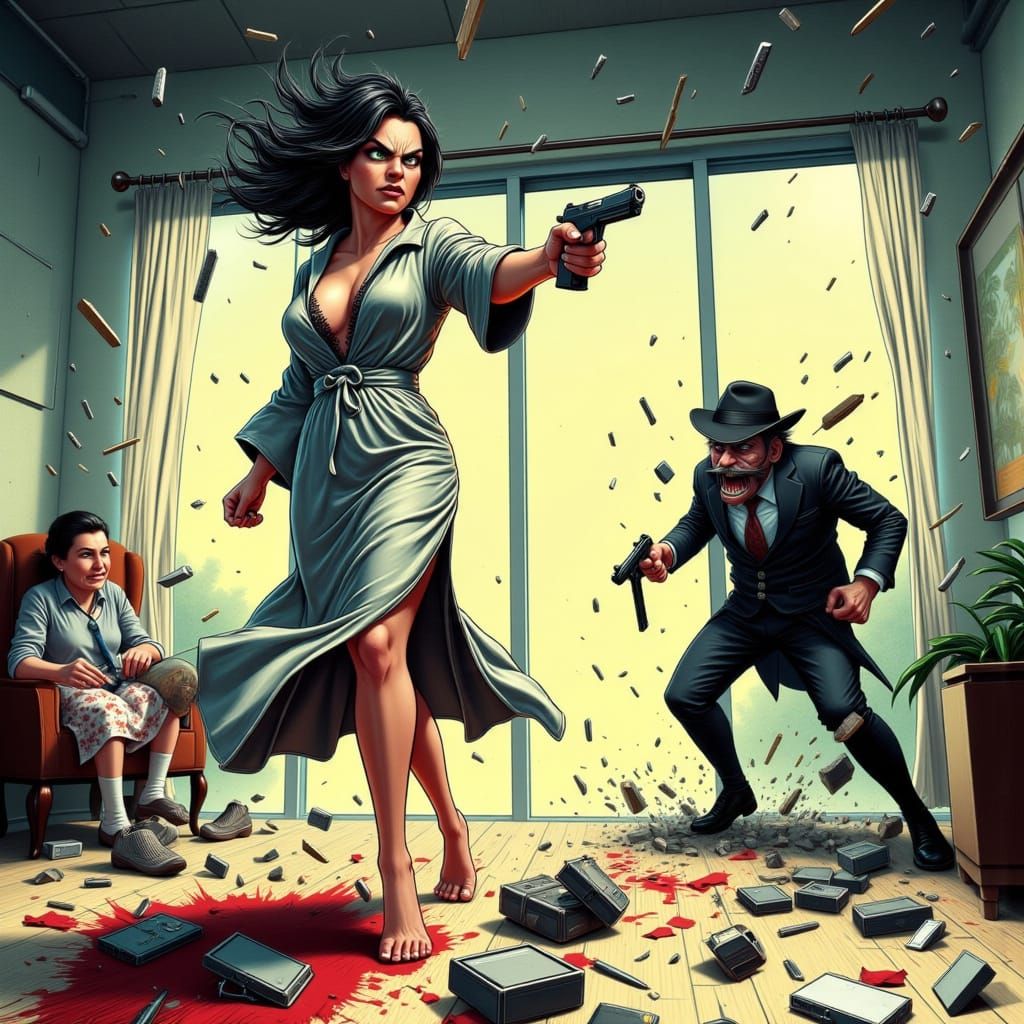 Pop Art Icon Channels John Wick in Luxurious, Minimalist Set...