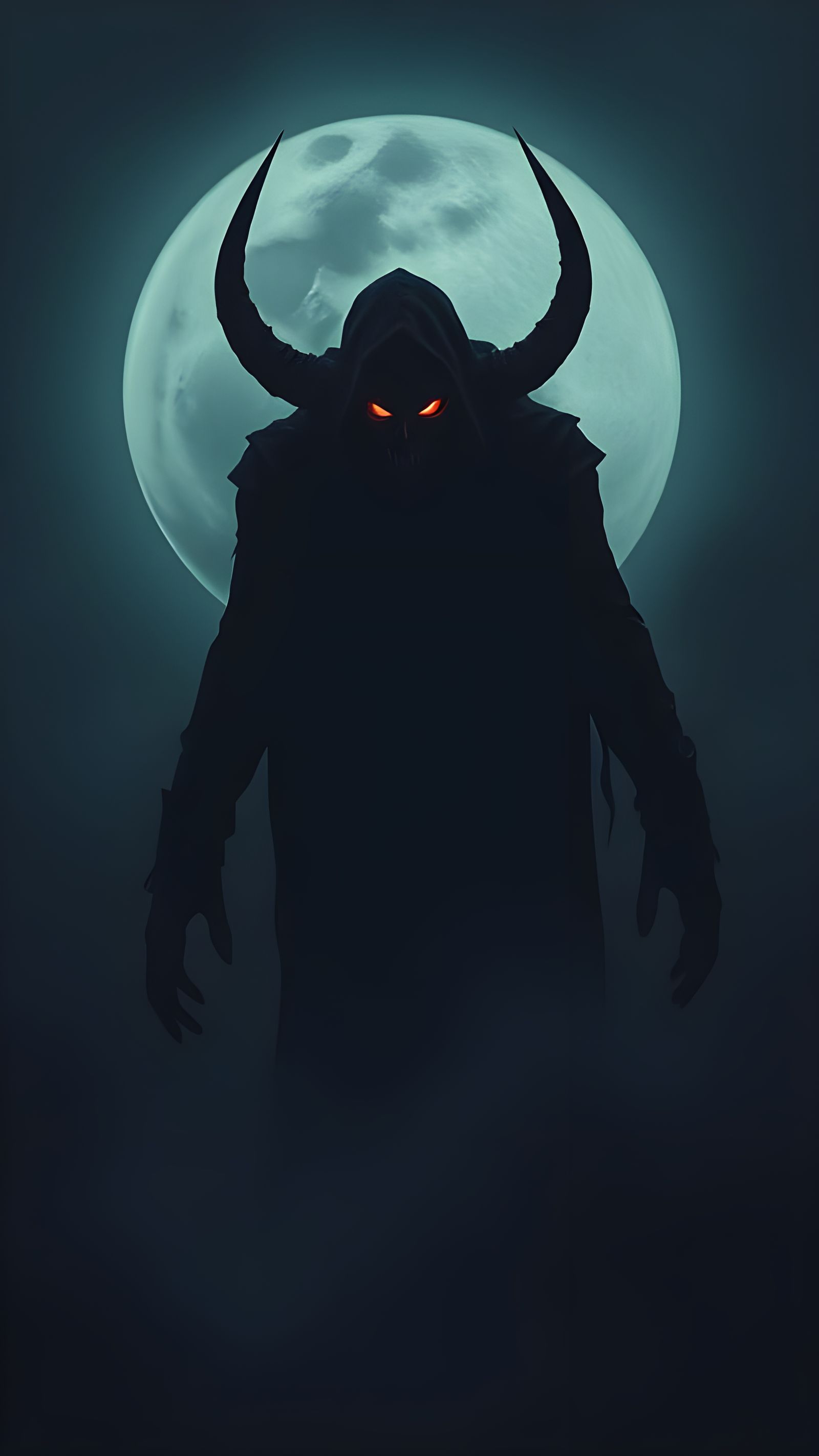 Ominous Dark Eyes Glow in the Night