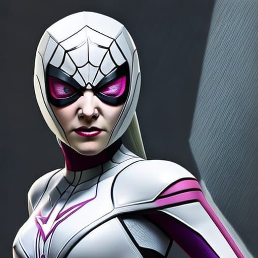 Spider Gwen: Realistic Cinematic Digital Art
