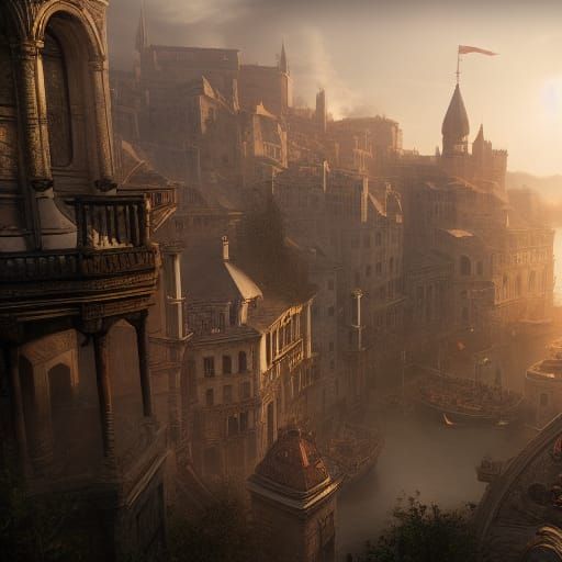 Detailed Assassin's Creed Matte Painting in 8K