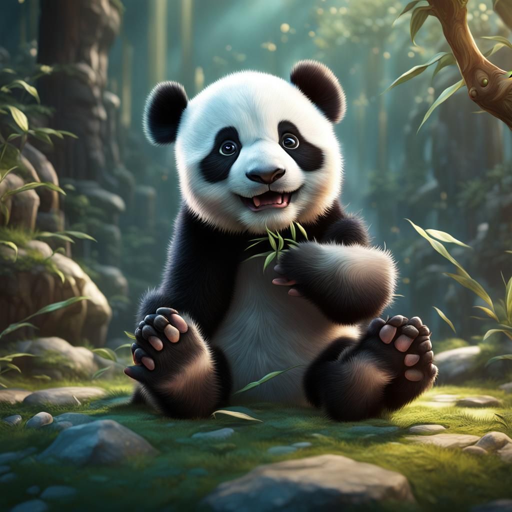 Baby Panda Plays: Detailed Fantasy Concept Art