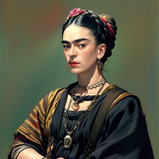 Frida Kahlo in Extreme Rick Owens Fashion