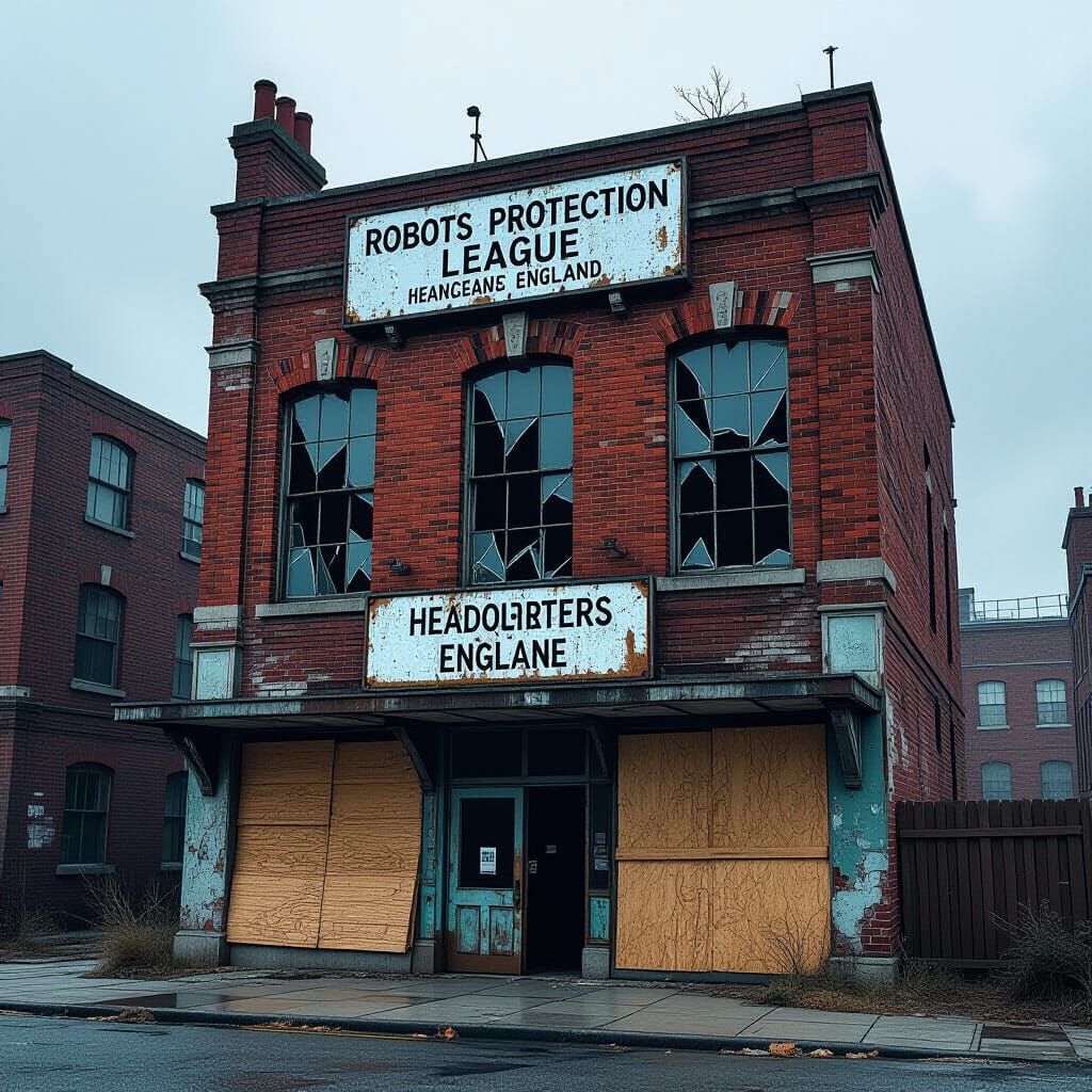 Abandoned Robots League HQ in Dystopian Style