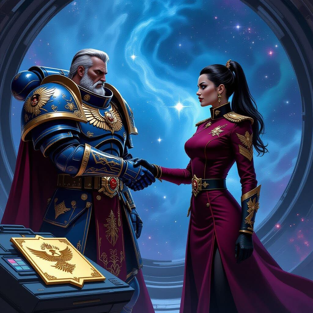 A Rogue Trader meets one of the Captains of the local Space ...