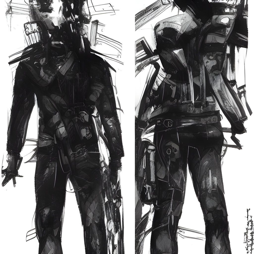 Badass Man in Manga Style Combat Catsuit