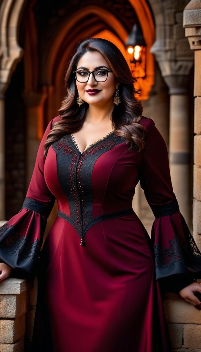 Arabian Woman in Gothic Dress Portrait