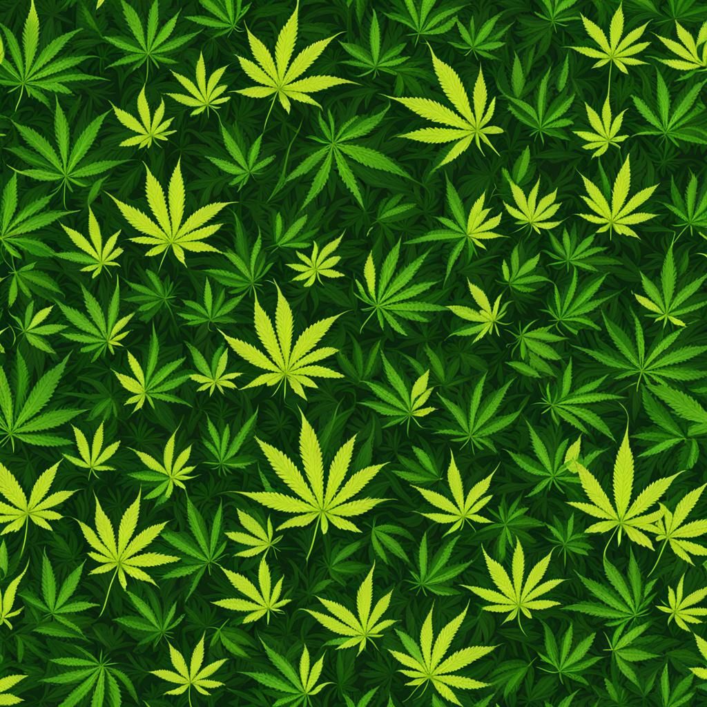 Detailed Marijuana Leaf Close-Up