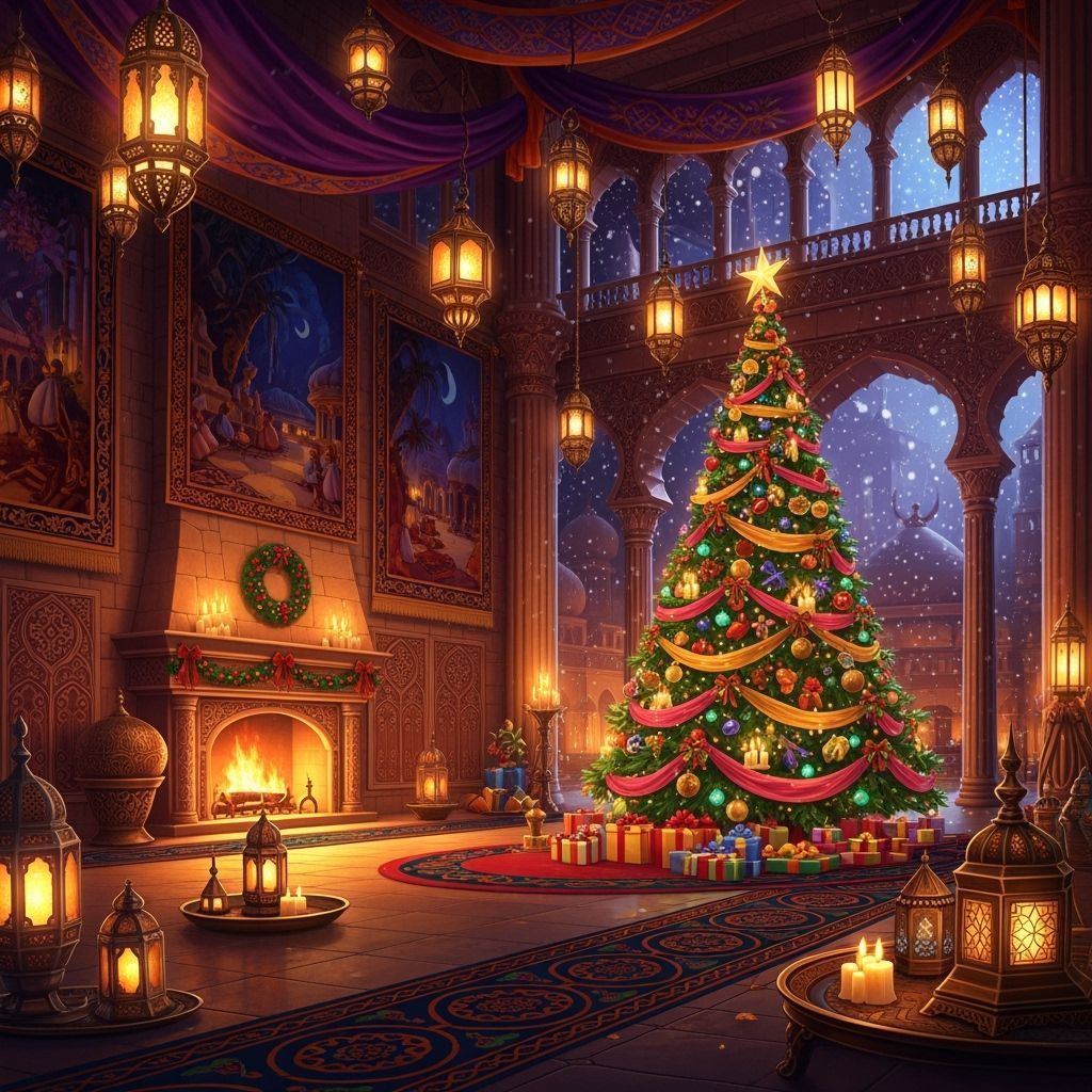 Magical Christmas in Opulent Arabian Palace